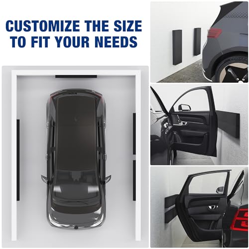 WORKPRO Garage Wall Protector, 4 Pack Garage Car Door Protector with 1.18” Ultra Thickness and Mesh Fabric Adhesive, Resilient NBR Foam Car Door Bumper Guards for Collision Protection