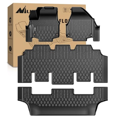 Nilight TPE Floor Mats for Chrysler Pacifica 2017 2018 2019 2020 2021 2022 2023 2024 2025 2026 (Not Hybrid) All Weather Custom Fit Heavy Duty Floor Liners - color: 2017-2026 Chrysler Pacifica