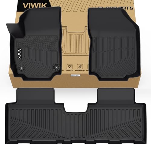 VIWIK GMC Terrain Floor Mats/Chevy Equinox Floor Mats 2018-2024, Custom Fit for 1st & 2nd Row, All Weather Protection, TPE, Waterproof, Non-Slip, Durable - size: Fit for 2018-2024 Chevy Equinox / GMC Terrain