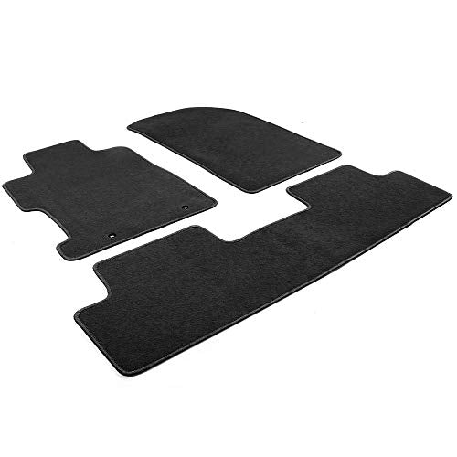 Floor Mat Compatible with 2006-2011 Honda Civic, Factory Fitment Car Front & Rear Nylon Car Floor Carpets Carpet Liner by IKON MOTORSPORTS, 2007 2008 2009 2010
