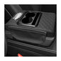 Car Center Console Armrest Pillow, 5-in-1 Armrest Cover with 2 Storage Bags Tissue Box Cup & Phone Holder, Comfy Arm Rest Cushion Leather Vehicle Middle Console Organizer (Black, Embroidered) - color: Black, Embroidered