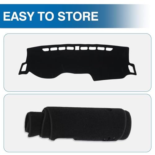 KUST Black Dash Cover for Kia Forte/K3 2019 2020 2021 2022 2023 2024 (S, EX, FE, LX, LXS, GT, GT-Line) Polyester Dashboard Cover Non-Slip Custom Fit Dash Mat Windshield Sunshade Glare - size: Forte 19-24(black)
