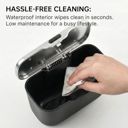 Car Trash Can with Lid - Leakproof Hanging Car Garbage Bin for Door & Seat Back - Waterproof Auto Trash Bag & Multifunctional Storage Organizer for SUV, Truck, Sedan (Black)