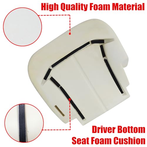 NLQR Replacement Driver Bottom Foam Seat Cushion 40/20/40 Compatible with Chevy Silverado Tahoe Suburban Avalanche Compatible with GMC Sierra Yukon 1999 2000 2001 2002