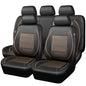 CAR PASS Piping PU Leather Car Seat Cover Full Set,Inside Zipper Design and Reserved Opening Holes,Airbag Compatible,Universal FIT for Car, SUVs,Van,Small Trucks（Full Set, Black & Gold） - color: Black and Gold