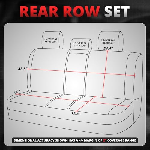 Protex Plus Series Full Set Seat Covers Microsuede Upholstery Universal for Cars Trucks SUV, Navy Blue, CA-SC-PRO-Plus-Full-NB - color: Navy Blue, size: Full Set, style: Pro-Plus Series