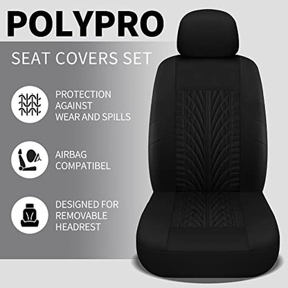 VarCozy Car Seat Covers Front Pair,Universal Cloth for Car,Breathable & Washable SUV, Sedan, Van, Automotive Interior Covers, Airbag Compatible