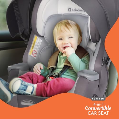 Baby Trend Cover Me 4-in-1 Car Seat Convertible Infant Toddler Rotating Safety Seat with Adjustable/Removable Canopy and 2 Cup Holders, Stormy Gray - color: Stormy Gray