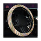Boho Steering Wheel Cover, 15 Inch Coarse Flax Cloth Ethnic Style Anti-Slip Car Wheel Wrap, Universal Breathable Bohemian Steering Wheel Protector for Cars Vans Trucks (G) - color: G