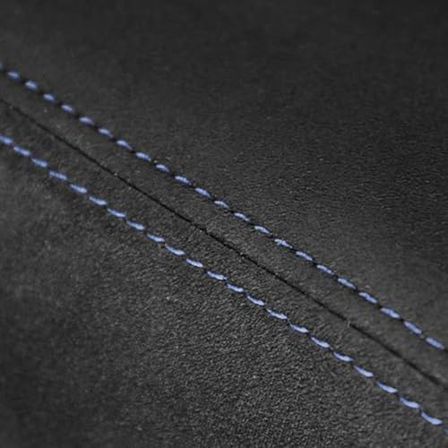 1 Piece Car Armrest Cushion Pad Memory Foam Center Console Armrest Cover Cushion Compatible with Hyundai Elantra 2021-2024 Accessories(Blue Line Stitches) - color: Black Covering Blue Line Stitches Armrest Cushion