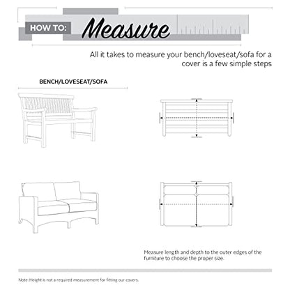 Classic Accessories Ravenna Water-Resistant 50 Inch Patio Loveseat Cover, Patio Furniture Covers - size: 50 Inch