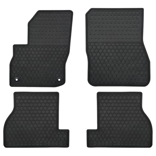 Ucaskin Car Floor Mats Custom Fit for Ford Focus（SE/S/SEL/Titanium） Hatchback 2012-2018 & Focus RS 2016-2018 Odorless Washable Rubber Heavy Duty Anti-Slip All Weather Protection Car Floor Liner-Black