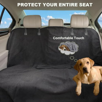 Waterproof Backseat Cover for Car Trucks Van SUV Jeep,Rear Bench Towel Seat Covers,(Grey) - color: Grey