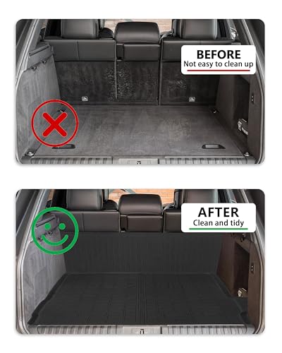 Cargo Liner Compatible with 2014-2022 Range Rover Sport Trunk Mat Cargo Mat Back Seat Cover Protector (Backrest Mats+Trunk Mat)