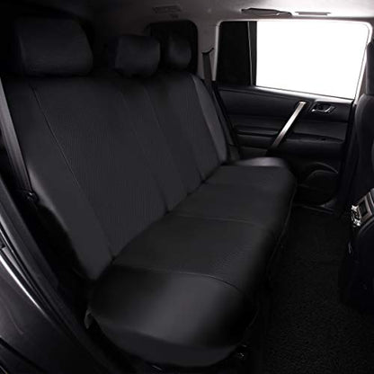 Flying Banner car seat Covers Full Set Faux Leather Air Mesh Breathable Man Lady Airbag Compatible Rear Bench Split 40/60 50/50 60/40 Truck Pick Up (Full Set - Low Back, Black Blue) - color: Black Blue