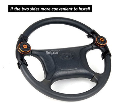 Easy Turn Plus Concept Safe Slim Power Handle Car Vehicle Steering Wheel Spinner Knob Orange