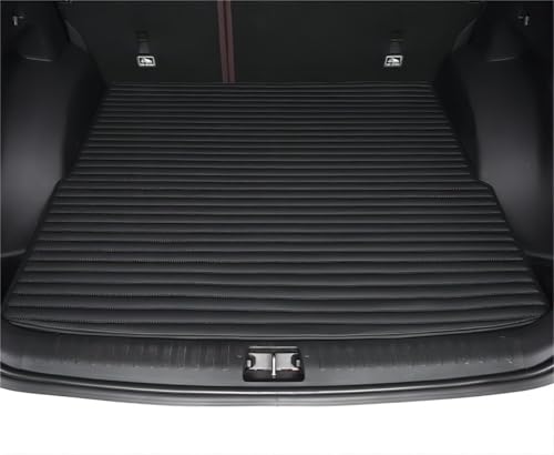 Custom Making Trunk Mats Cargo Mats Fit for 99.9% Sedan SUV All Weather Protection Leather Liners Trunk Mat Cargo Liners (Black Stripe) - color: Black stripe