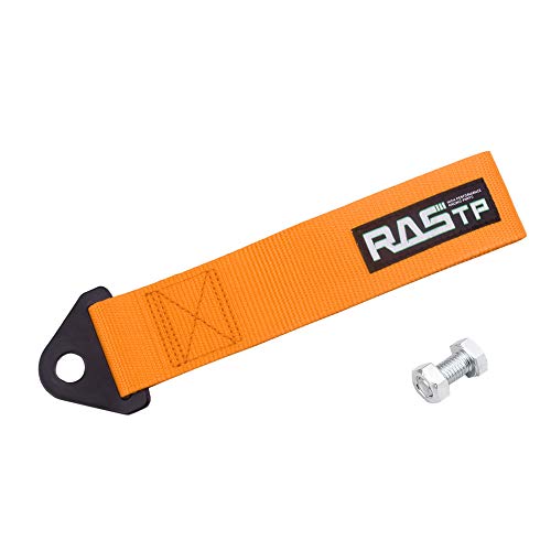 RASTP High Strength Racing Tow Strap, Tow Hook Fit for Front or Rear Front Bumper Decorative Trailer Belt (Orange) - color: organge