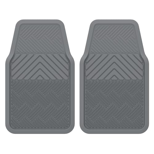 ClimaTex Heavy Duty Car, Truck, Van, and SUV Automotive Floor Mat for Floor Protection, Weatherproof Deep Channel No-Slip Front and Back Seat Liner Mats, 3 Piece Set, Gray - color: Grey, style: 3-Piece Set