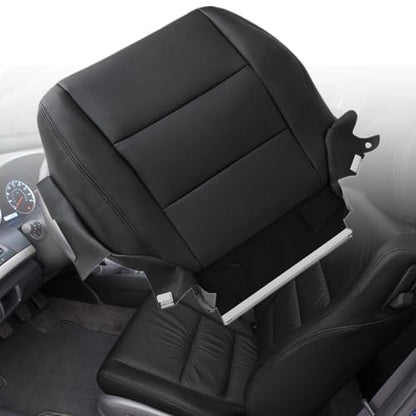 NLQR Front Driver and Passenger Side Bottom & Top Replacement Seat Covers Black Microfiber Leather Compatible with Honda Accord 2008-2012 - color: Black