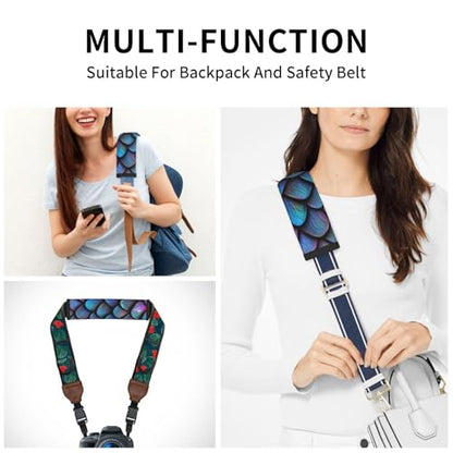 Seat Belt Cover Pads Iridescent Dragon Scales Car Seat Belt Covers for Women Men Adults Kids Soft Comfortable Auto Seatbelt Cushion Shoulder Strap Pad Handle Wraps, 1 Pair - color: Iridescent Dragon Scales
