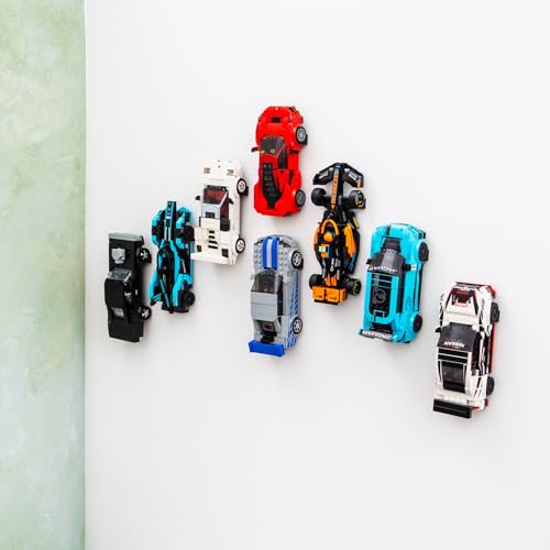 Wall Mount Hook for Speed Champions Cars - Easy to Install Wall Mount Display Hooks for Brick Cars (8 Pack) - size: 8 Pack
