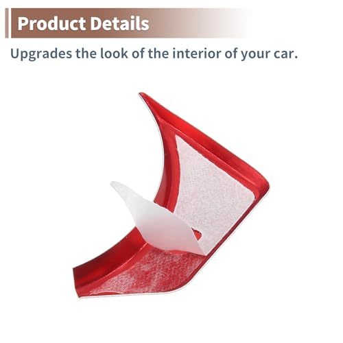 Set of 7 Center Console Gear Panel Multi-Media Handbrake Switch Button Cover for Mazda CX-5 2017-2020 Car Interior Trim Replacement Accessory Red