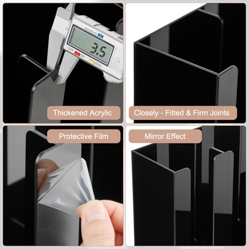 MYITYARD Coffee Cup Holder, Cup and Lid Organizer fits 5 to 16 oz Disposable Paper & Plastic Cups, Cup Dispenser Countertop, Acrylic Cup Storage for Home, Kitchen, Office (3 Compartment) - size: 3 Compartment