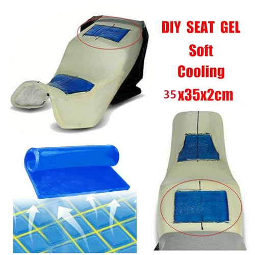 Motorcycle Seat Gel Pad Motorcycle Seat Cushion Shock Absorption Mats Soft Cooling Car Driver Passenger Long Driving Seat Pad Comfort Office Chair Home Seat Cushion (35 x 35 x 2cm) - size: 35 x 35 x 2cm