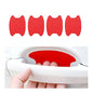 4PCS Carbon Fiber Anti-Scratches Car Cup Protector, Non-Marking Auto Door Protective Film, Universal for Most Handles (Red/4PCS) - color: Red/4PCS