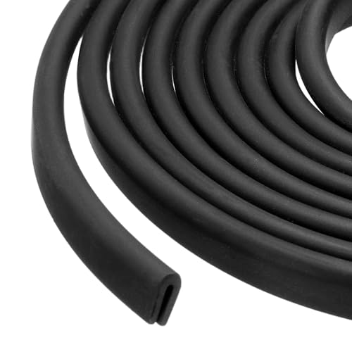 PATIKIL Rubber Edge Trim, 26.2ft x 4mm x 7mm U Channel Rubber Guard Seal Strip Protector Fit for 1mm Edge for Car Doors Hatches Sheet Metal Table Corners Steel Plates, Black - size: Fit for 1" x 26.2ft x 4mm x 7mm