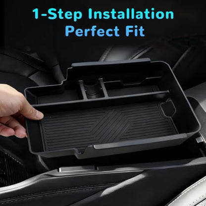 MARCHFA Center Console Organizer Tray Compatible for 2025 2026 Wagoneer S Accessories Armrest Storage Box Tray Organizer Middle Console Insert Holder