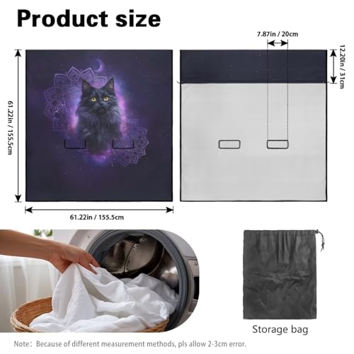 Boho Mandala Cat Galaxy Print Car Seat Covers for Back Seat Cover, Waterproof Rear Bench Towel Seat Covers Heavy Duty Non Slip Back Seat Cover for Dogs - color: Boho Mandala Cat Galaxy