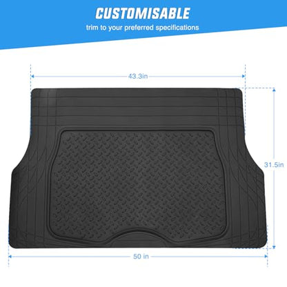 Nilight Rubber Cargo Mats for Cars Trucks SUVs, Universal Trim to fit for Most Vehicles, All Weather Protection Heavy Duty Cargo Liners - color: Cargo Mat 50"*30"