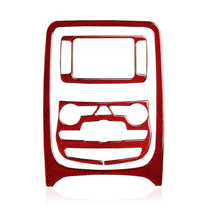 Car Center A/C Outlet Panel Decals for 2014-2017 Dodge Durango Accessories Carbon Fiber Interior Stickers, Red - color: Center a/C Outlet Panel