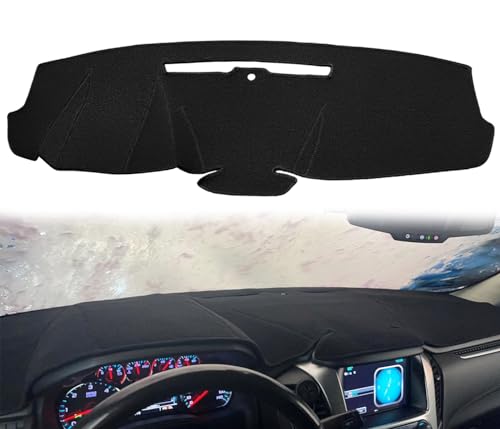 Yiz Dashboard Mat Dash Cover Custom Fit for 2015-2020 Chevy Chevrolet Tahoe Suburban/GMC Yukon Without Forward Collision Alert, Without Head Up Display (Black) J133
