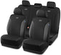 Skechers Car Seat Covers, Work Leather Seat Covers 5-Times Stronger Built-in Webbing, Oxford Fabric Seat Cover Full Sets, Airbag Compatible, Automotive Comfort for Cars, Trucks, SUVs,Black