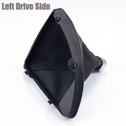 Car Shift Gear Stick Manual Shift Boot Cover Black Leather Boot Cover Case for BMW E30 E36 E39 E46 E81 E82 E87 E88 E90 E91 E92 E93 (E87-Left) - size: E87-Left