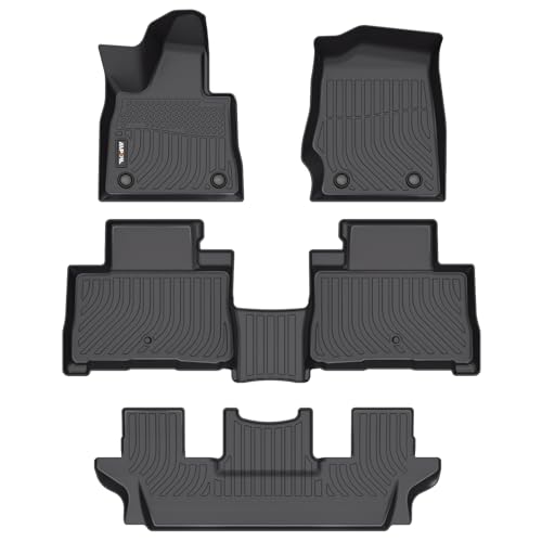 AIPOIL® Floor Mats for 2020-2025 2026 Lincoln Aviator 6 Seats Fits 1st & 2nd & 3rd Row All Weather Protection TPE Anti-Slip Automotive Full Custom Car Mats Accessories - Black - style: 16) For Aviator 6 Seats 2020-2026 Floor Mats