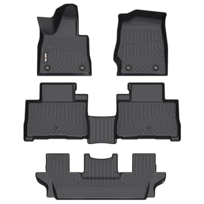 AIPOIL® Floor Mats for 2020-2025 2026 Lincoln Aviator 6 Seats Fits 1st & 2nd & 3rd Row All Weather Protection TPE Anti-Slip Automotive Full Custom Car Mats Accessories - Black - style: 16) For Aviator 6 Seats 2020-2026 Floor Mats