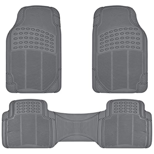 BDK MT783PLUS ProLiner Original Heavy-Duty Front & Rear Rubber Floor Mats, Gray, 3 Piece (Pack of 1) - color: Gray