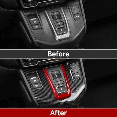 Hybrid 2PCS Gear Shift Panel Decals for Honda CRV 2017 2018 2019 2020 2021 2022 Accessories CR-V ABS Carbon Fiber Interior Stickers - color: 2pcs Hybrid Gear Shift Panel