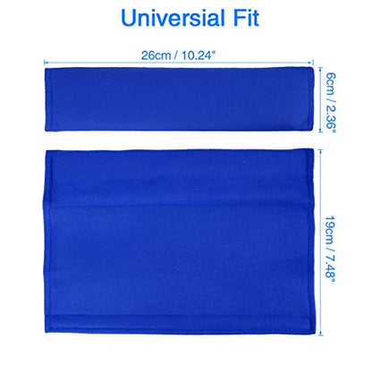 X AUTOHAUX 4pcs Universal Blue Car Safety Seat Belt Pads Cover with Soft Polyester Fiber Auto Seatbelt Shoulder Pad for More Comfortable Driving - color: Blue