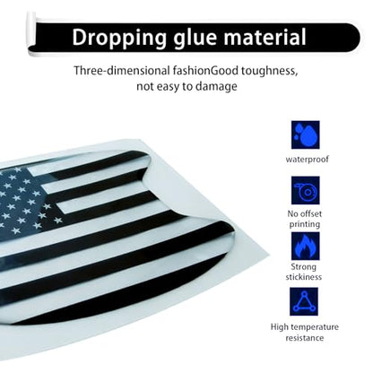 UGSHY Pack of 4 Car Handle Protector, Universal Car Door Handle Sticker, Anti Scratch Paint Protector, Automotive Exterior Accessories, for Cars Trucks SUVs (American Flag Black)