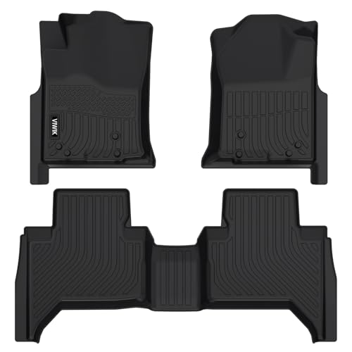 VIWIK Car Floor Mats for Toyota Tacoma 2005-2015, Automotive All Weather Floor Liners for Toyota Tacoma, TPE Rubber Car Mats Front & Rear Non-Slip Odorless - style: 2005-2015 Tacoma