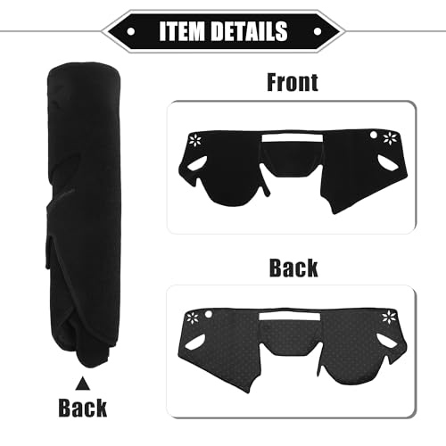 Car Dashboard Cover Mat Compatible for Subaru Impreza 2017-2020, Protective Polyester Black Center Console Interior Trim Dash Board Mat - color: Black