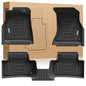 3W Floor Mats Custom Fit for Audi Q5 SQ5 2018-2025(Include Q5/SQ5 Sportback 2021-2025), All-Weather TPE 1st & 2nd Row Odorless Car Liners for Audi Accessories