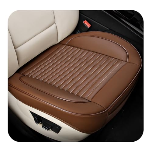 Car Seat Cover, Leather Vehicle Front Bottom Seat Cushion Cover with Storage Pocket, Anti-Slip Bottom Seats Protector Luxury Interior Decor for Most Car Trucks SUVs (Orange) - color: Orange