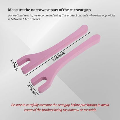 Car Seat Gap Filler, 2PCS Between Seat and Centre Console No Drop Vehicle Gap Plug, Automotive Interior Front Chair Blocker Stop Things from Dropping, Universal for SUV Caravan Truck (Pink) - color: Pink