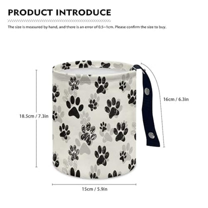 Cute Paws Car Waste Basket Can Universal Compact Rubbish Holder Mini Car Organizer for Car Garbage - color: Cute Paws